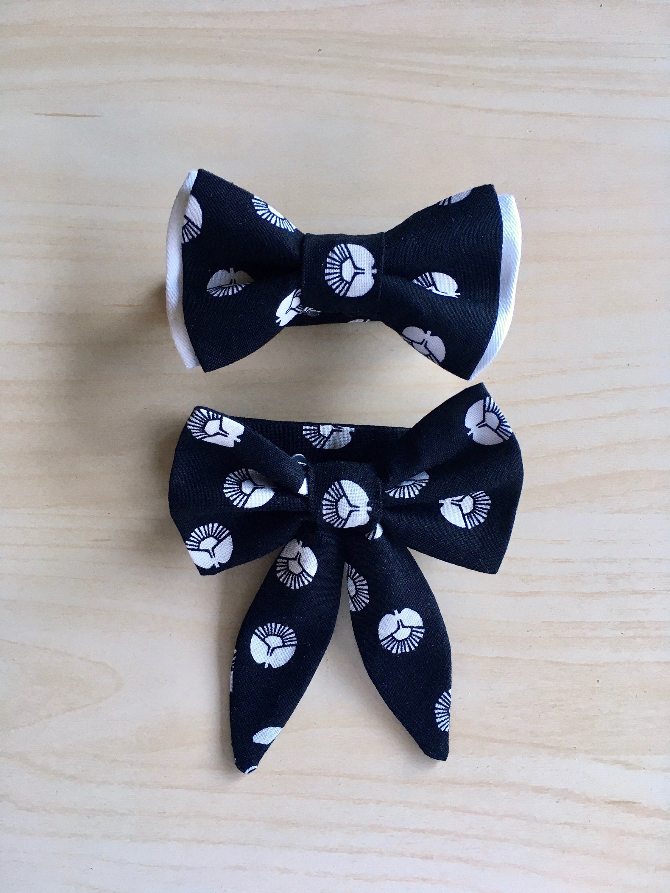 White Flowers Bow Tie Japanese Print Japanese Bow Tie Wedding Etsy