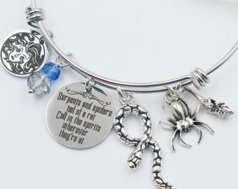 Haunted Mansion Bracelet: Madame Leota, Serpent, Spider, Rat Charms