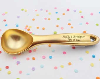 Personalized Gold Ice Cream Scoop, Wedding Gift, Anniversary Gift