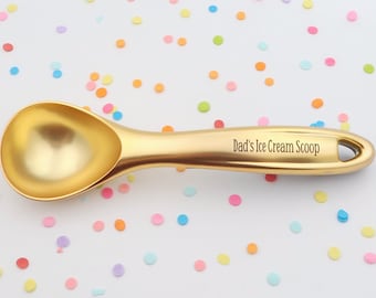 Personalized Gold Ice Cream Scoop, Engraved Scoop, Gift for Man or Woman