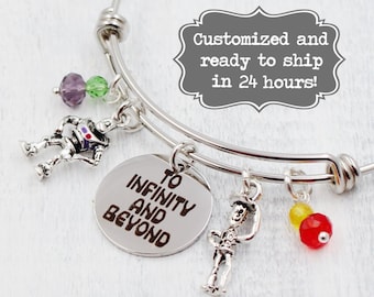 Toy Story Charm Bracelet: Buzz Lightyear, Woody, To Infinity
