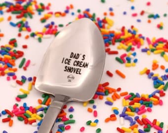 Dad's Ice Cream Shovel Spoon, Fathers Day Gift, Funny Birthday Present for dad, Custom Ice Cream Spoon, Engraved spoon, Dad Spoon, Unique