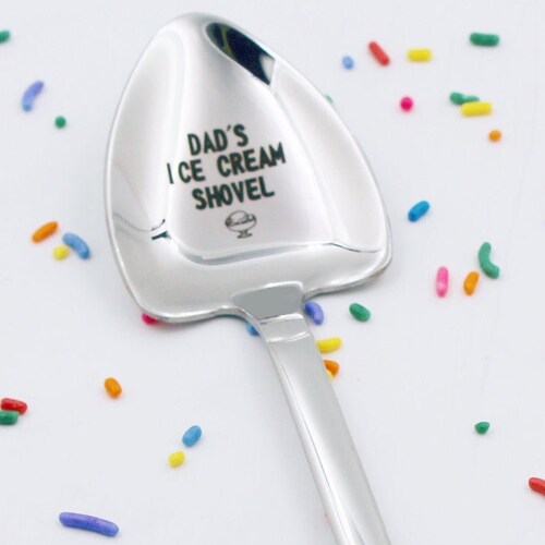 Custom Name Ice Cream Shovel Spoon Fathers Day Gift Unique Etsy