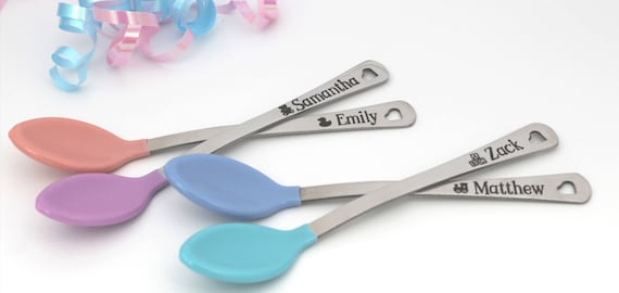 Baby Spoons Custom Engraved Baby's Name, Baby Shower Gift, Present