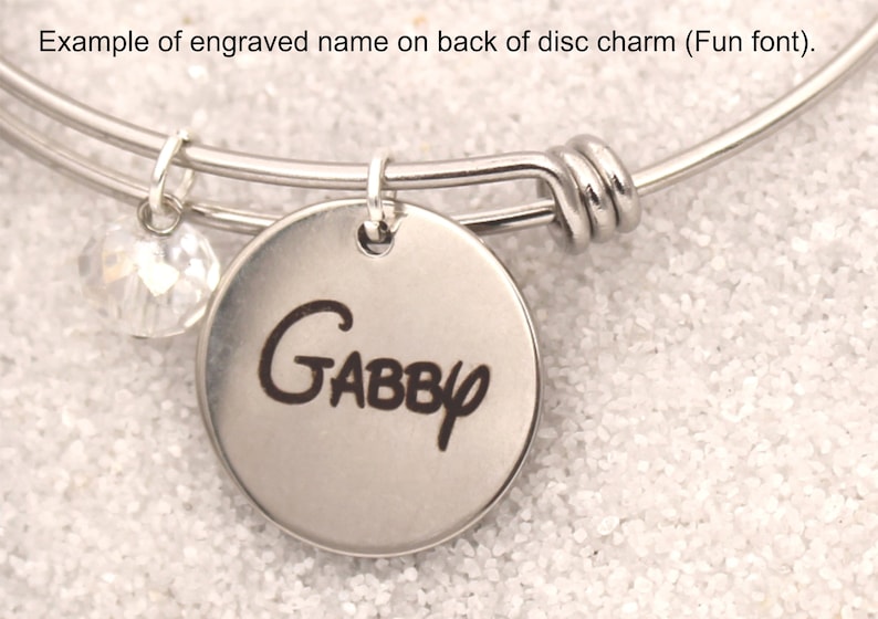 Lilo & Stitch Inspired Charm Bracelet: Ohana Family Bangle, Custom Name image 4