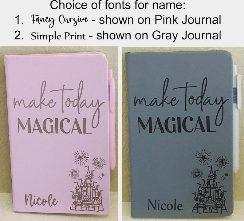 Magical Castle A5 Journal Notebook: Personalized Theme Park Diary - Etsy