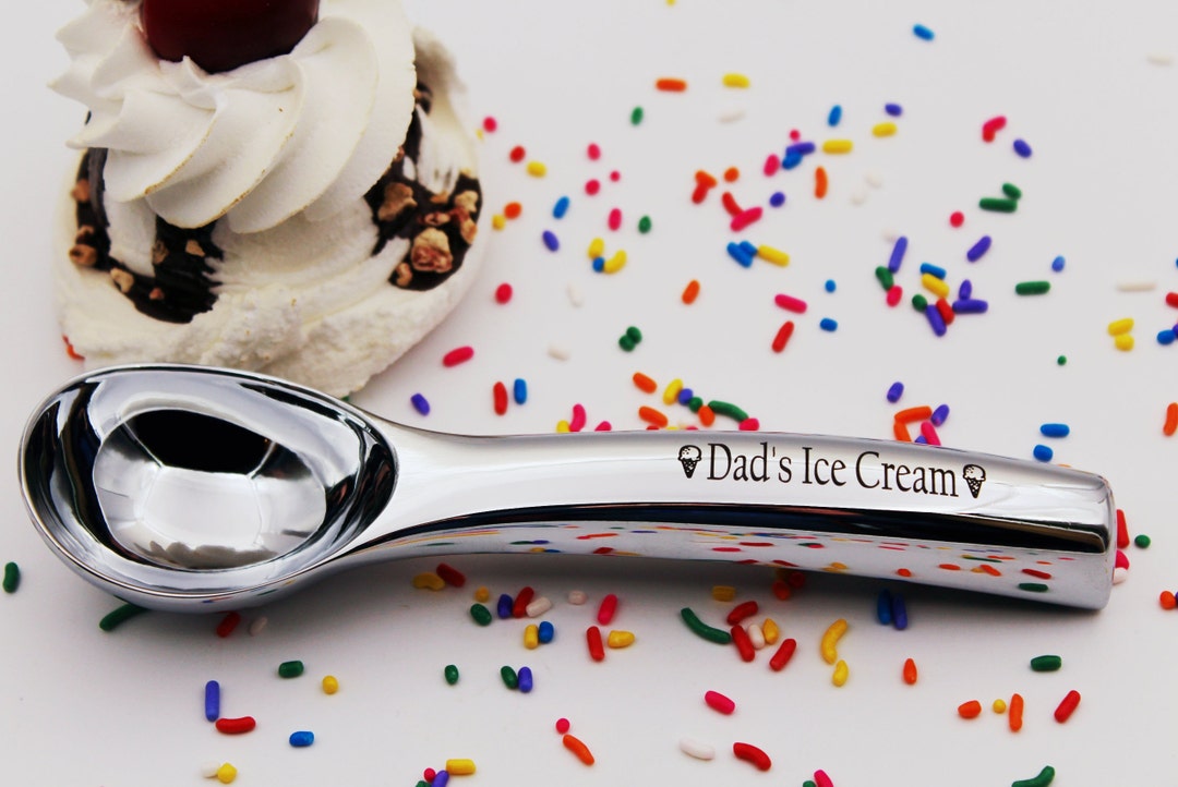 Personalized ICE CREAM SCOOP Custom Large 6 Oz Scooper Scoopers Valentines  Gifts for Him Dad Men Her Women Mom Girlfriend Kitchen Engraved 