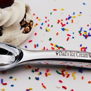 Dads or Custom Name Ice Cream Scoop Great Christmas gift for an Ice Cream Lover Gift for Dad Custom engraved Ice Cream Scoop