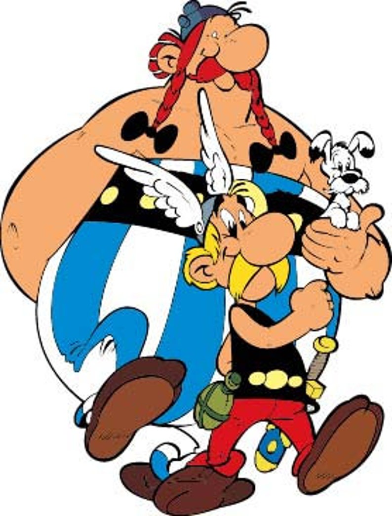 Asterix en Obelix in Svg / Eps / Dxf / Jpg bestanden