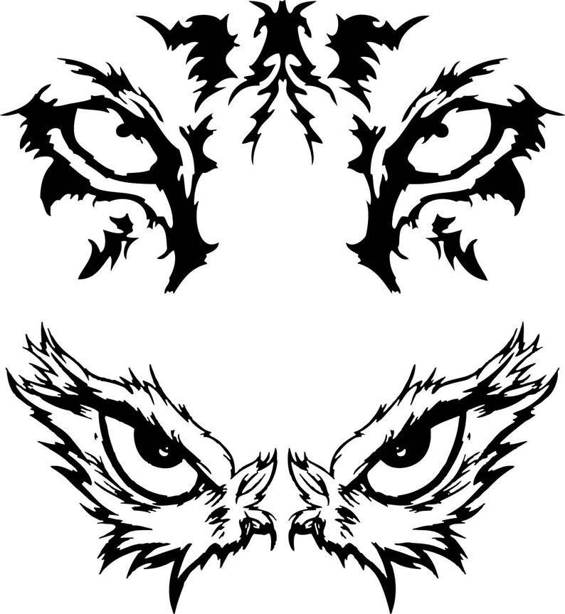 Eyes In Svg Eps Dxf Jpg Files Instant Download Etsy