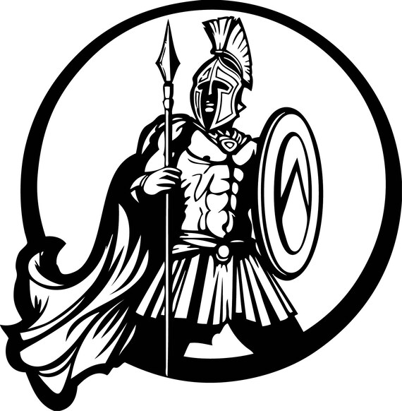 Download Spartan Warrior in SVG / Eps / Dxf / Jpg files INSTANT | Etsy