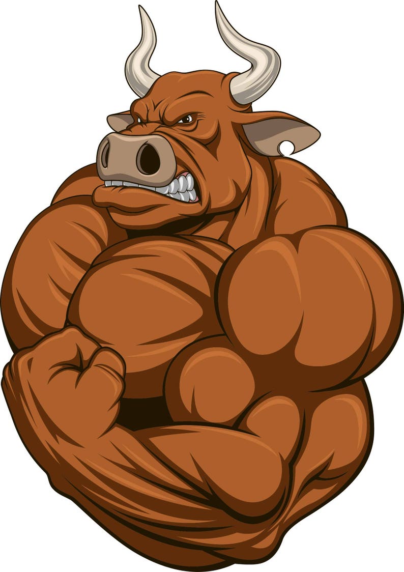 Vector Bull Athlete Svg Dxf Eps Jpg Download Files Etsy