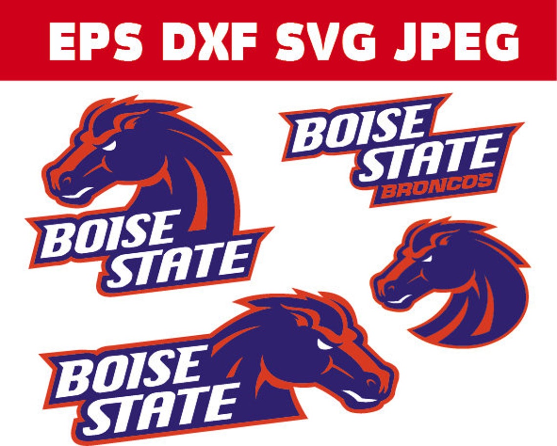 Boise State Broncos logo in SVG / Eps / Dxf / Jpg files Etsy