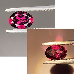 2.35cts Amazing Rare Hard To Find 100% Natural Ultra Fire Color Change Garnet Reddish To Purple Oval Tanzania Genuine Gem For Jewelry Lot.7!