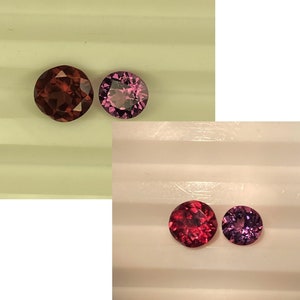 1.65cts Sparkling Rare Hard To Find 100%Natural Sizzling Ultra Fire Color Change Garnet Red To Purple Round Set Tanzania Genuine Gem Lot.10