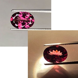 3.00cts Impressive Unique Very Rare Hard To Find 100% Natural Ultra Fire Outstanding Color Change Pyrope Garnet 10X8 Oval Tanzania Gems L19!