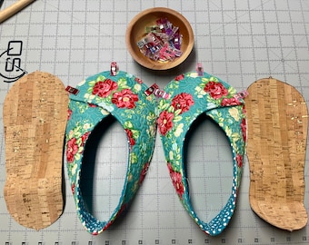 Wrap & Roll SLIPPERS Sewing Pattern * Quilted Kimono Style House Shoes * Instant Download  * Step by Step Pictures * SEWcial Bee * Sew Today
