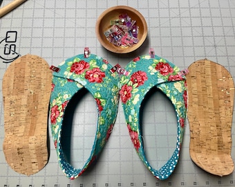 Quilted Wrap & Roll Slippers Sewing Pattern: Ladies Sizes (Instant Download)