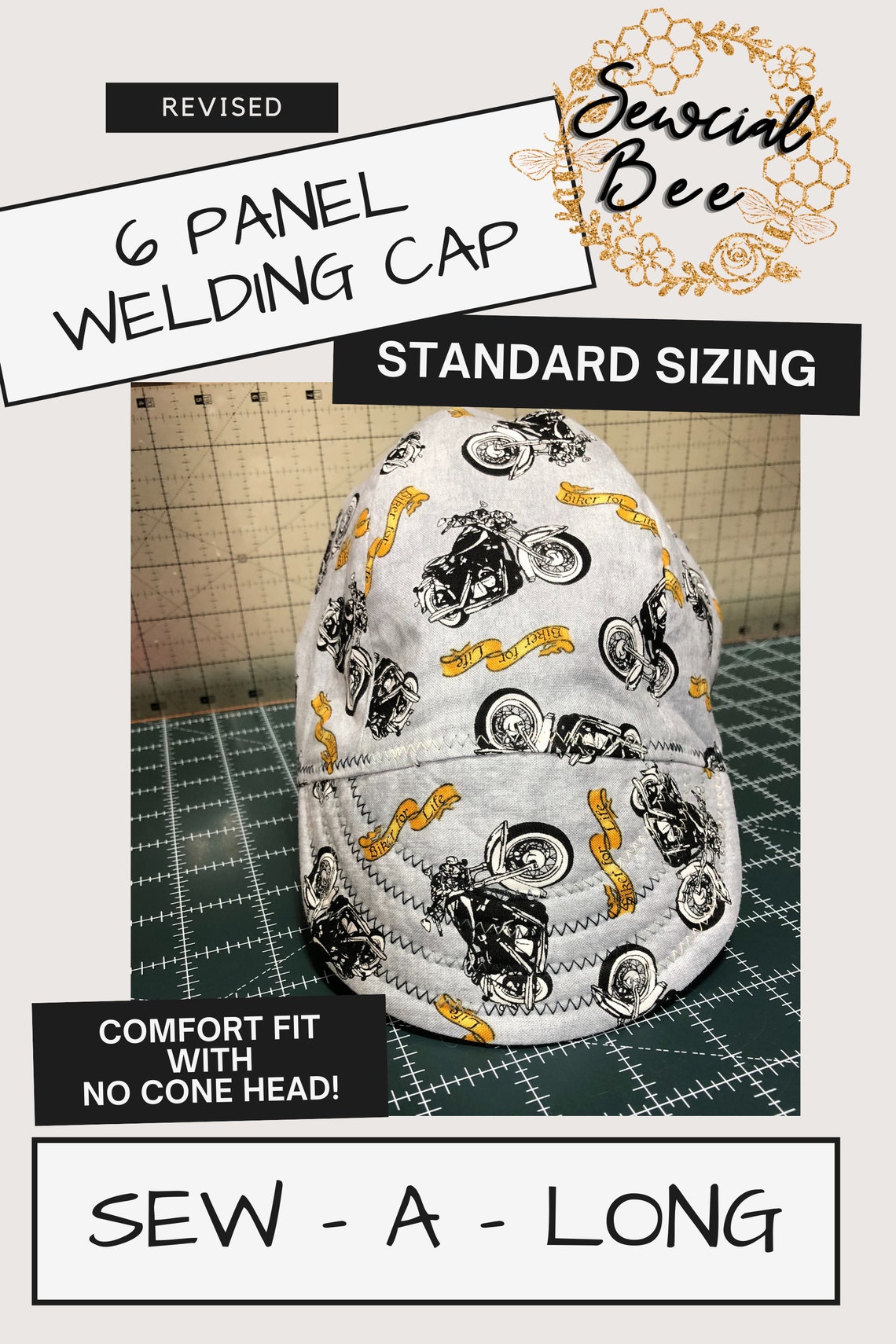 WELDING CAP Hat 6 Panel W/ No Band Sewing Pattern Welder - Etsy