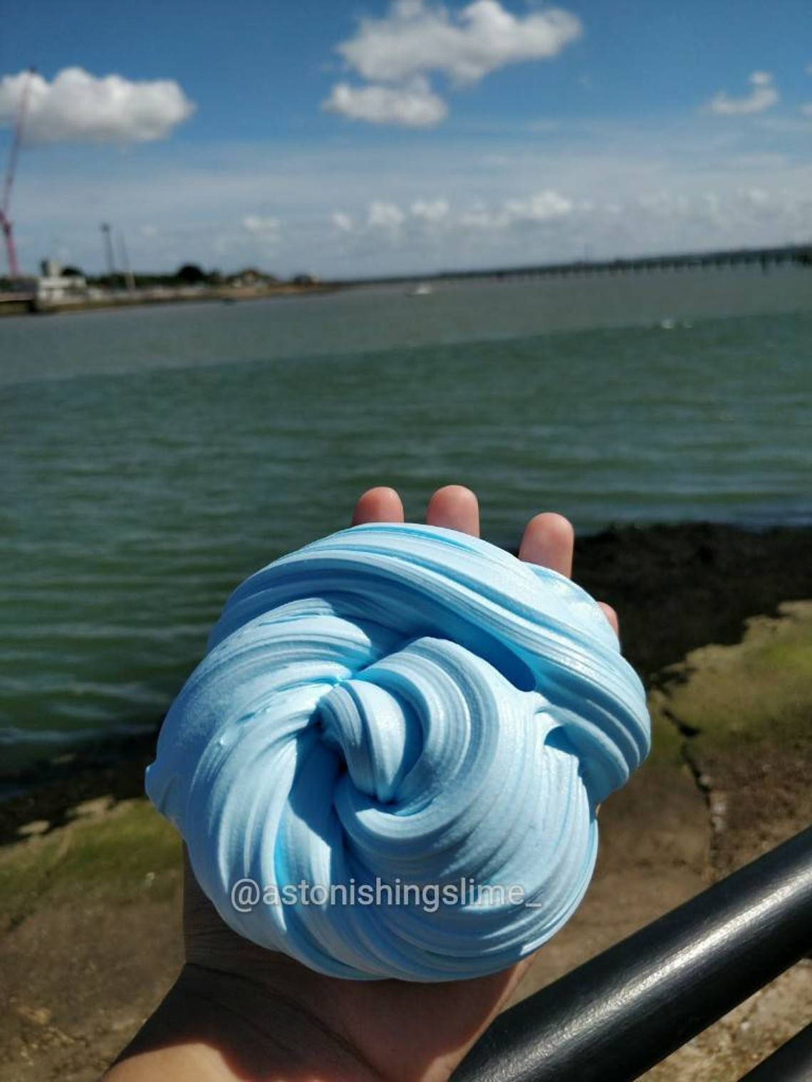 Baby Blue Fluffy Slime 4oz/8oz Scented Etsy UK