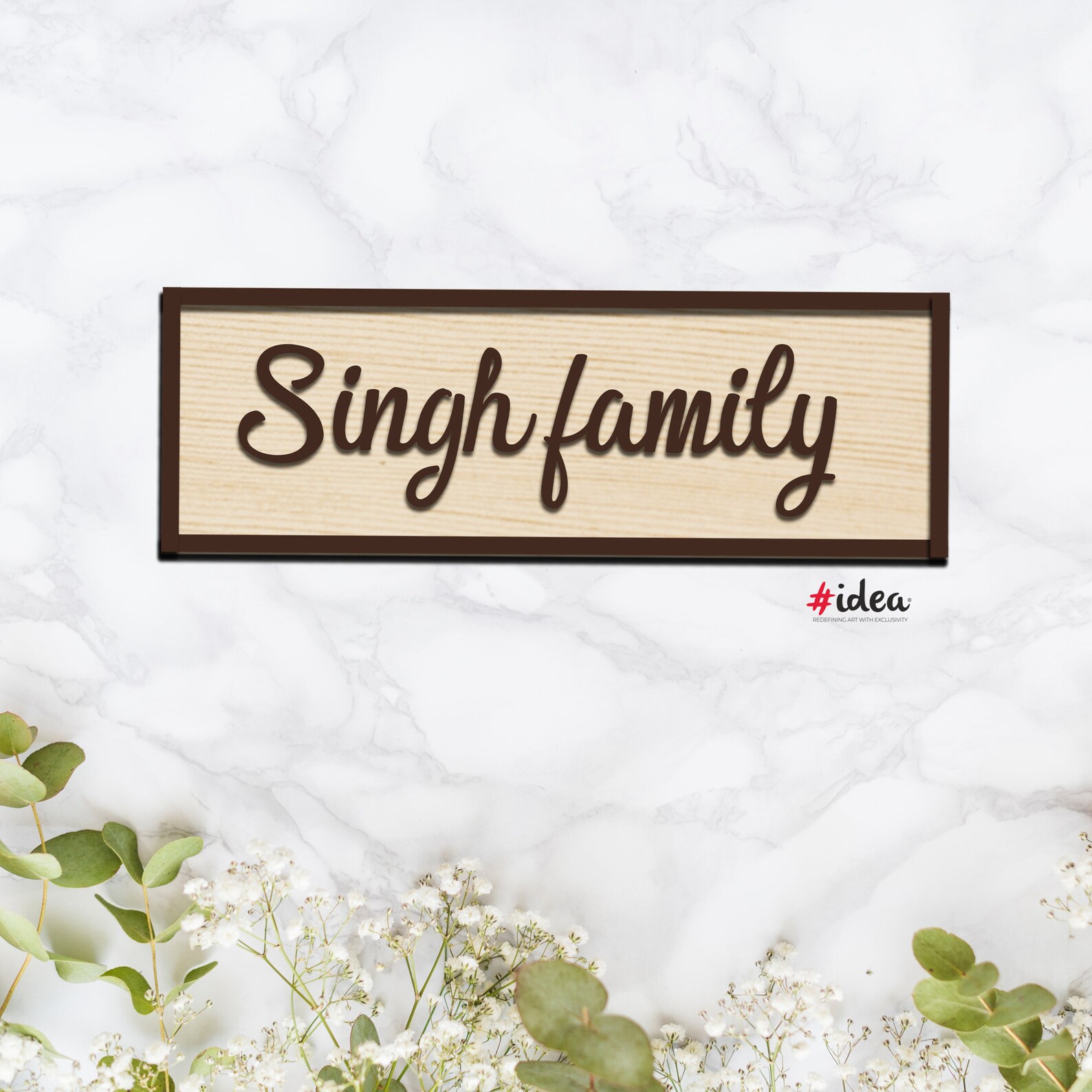 12 Wooden Nameplate Family Name Plaque Housewarming Etsy