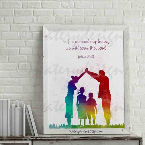 Josue 24 15 Pour Moi Et Ma Maison Nous Servirons Leternel Etsy