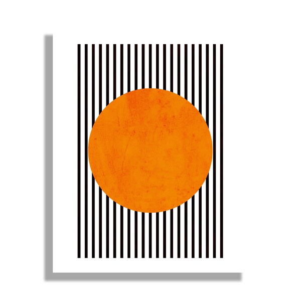 Abstract California Sun Wall Art Print, Minimal 20s Geometric Design Poster, Geometric Shapes Wall Art, Modern Wall Art, Living Room Decor