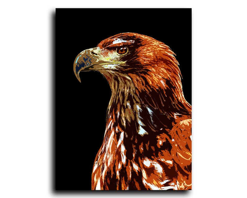 Eagle Print Modern Minimal Hawk Print Bird Prints Printable Art Instant Download Animal Wall Art Modern Bird Bird of Prey