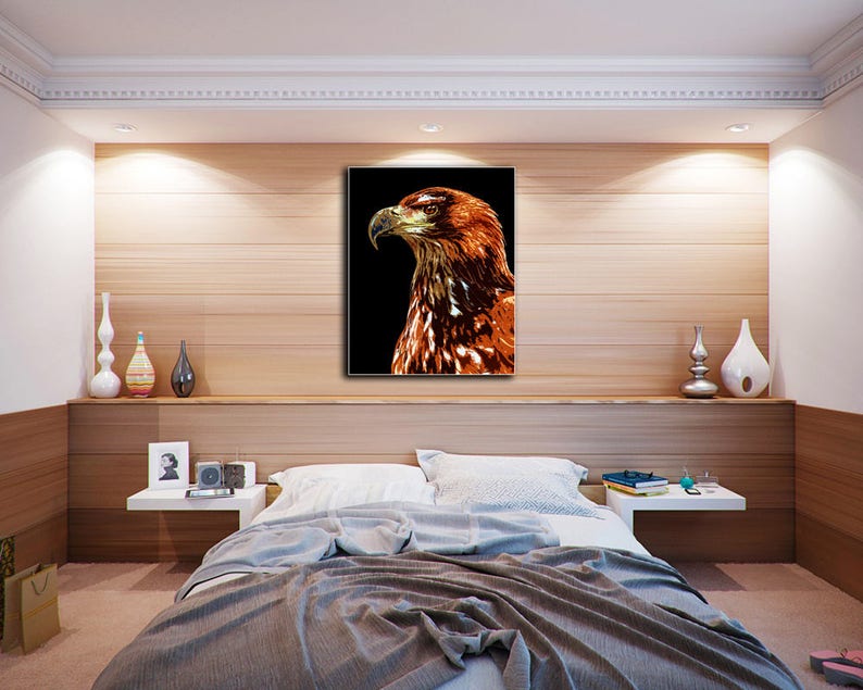 Eagle Print Modern Minimal Hawk Print Bird Prints Printable Art Instant Download Animal Wall Art Modern Bird Bird of Prey