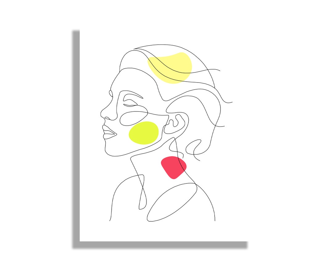 Line Drawing Wall Art Abstract Female Figure Minimalist Etsy
