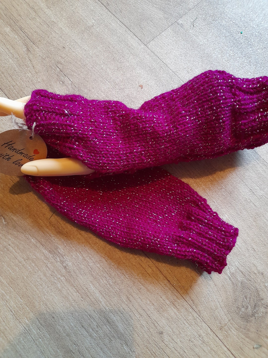 Hand Knitted Ladies Wrist Warmers Etsy