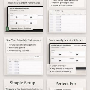 Social Media Analytic Tracker Google Sheets, Content Performance Log (digitaler Download)