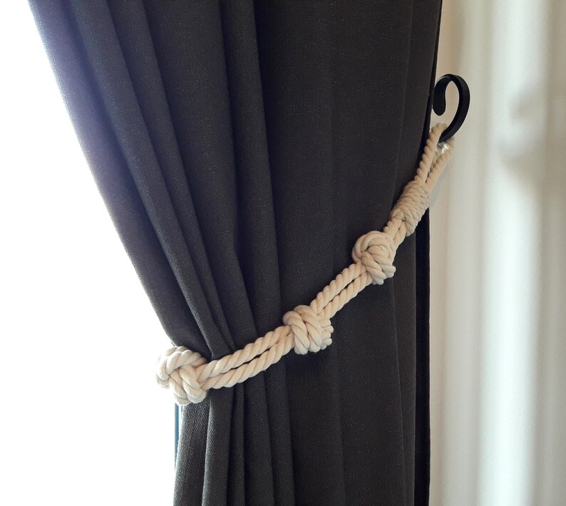 Curtain Tie BackWhite Cotton RopeNatural Cotton Rope Curtain Etsy