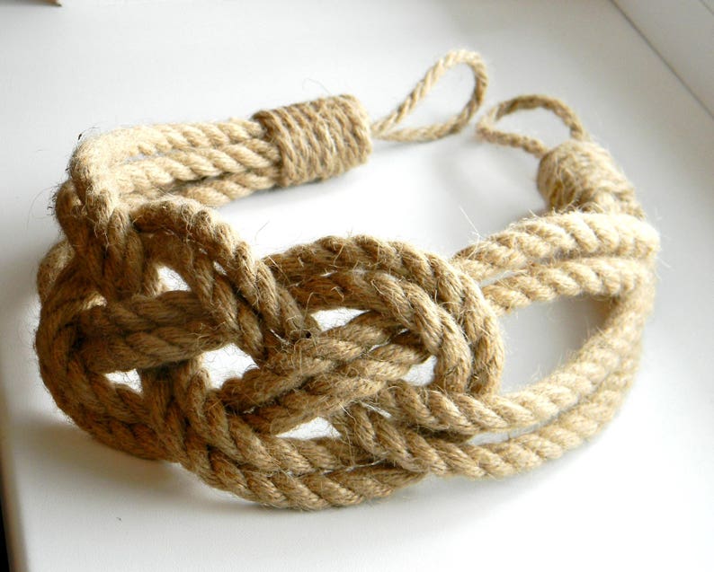 Set of 2 pcs Jute natural rope Curtain TiebacksNautical Etsy
