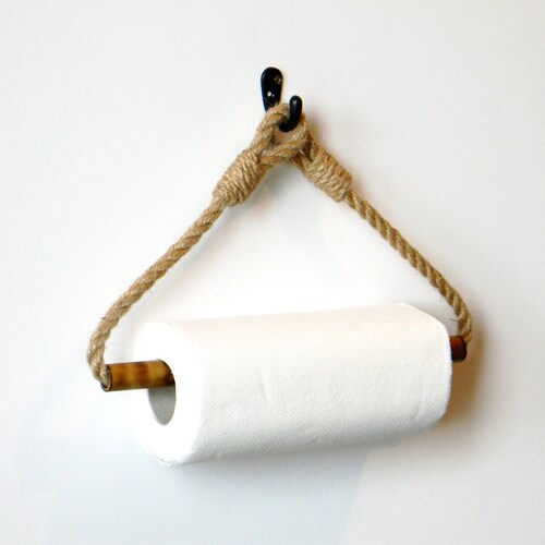 Rope Towel Holder.. Jute Rope..nautical Decor Bathroom..shabby Etsy