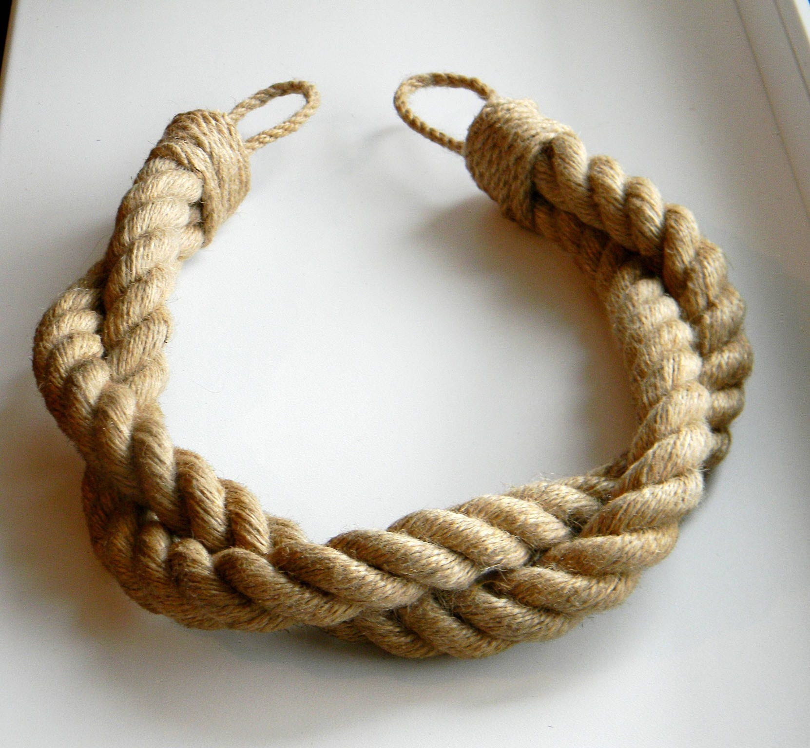 Rustic Jute Rope Curtain Tieback Thick Tieback Industrial Etsy New