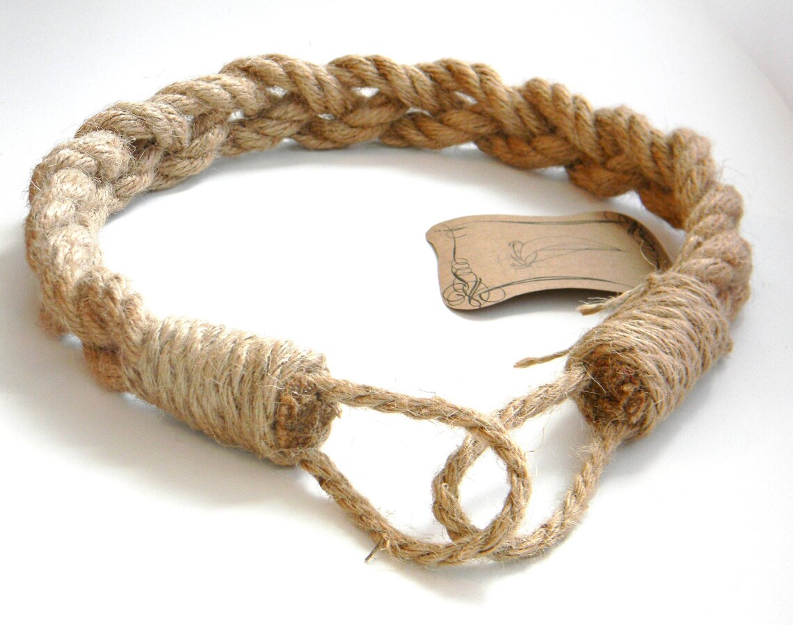 Jute Rope Curtain Tieback Chunky Braidedpigtail of Three Etsy UK