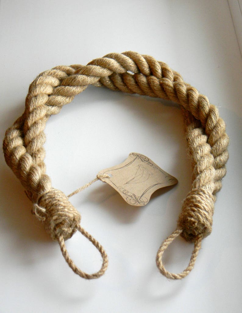 Rustic Jute Rope Curtain Tieback Thick Tieback Industrial Etsy