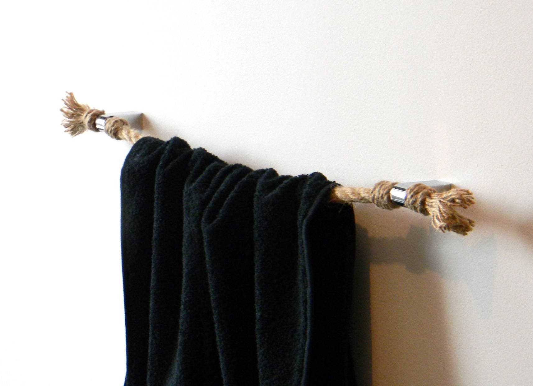 Towel Holder Jute Rope..Towel rack..Decor for Bathroom or Etsy