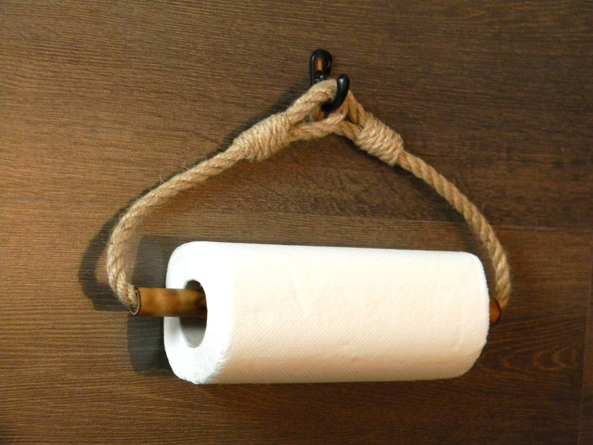 Spirella Portarrollos papel higiénico Alvar (Negro/Bambú)