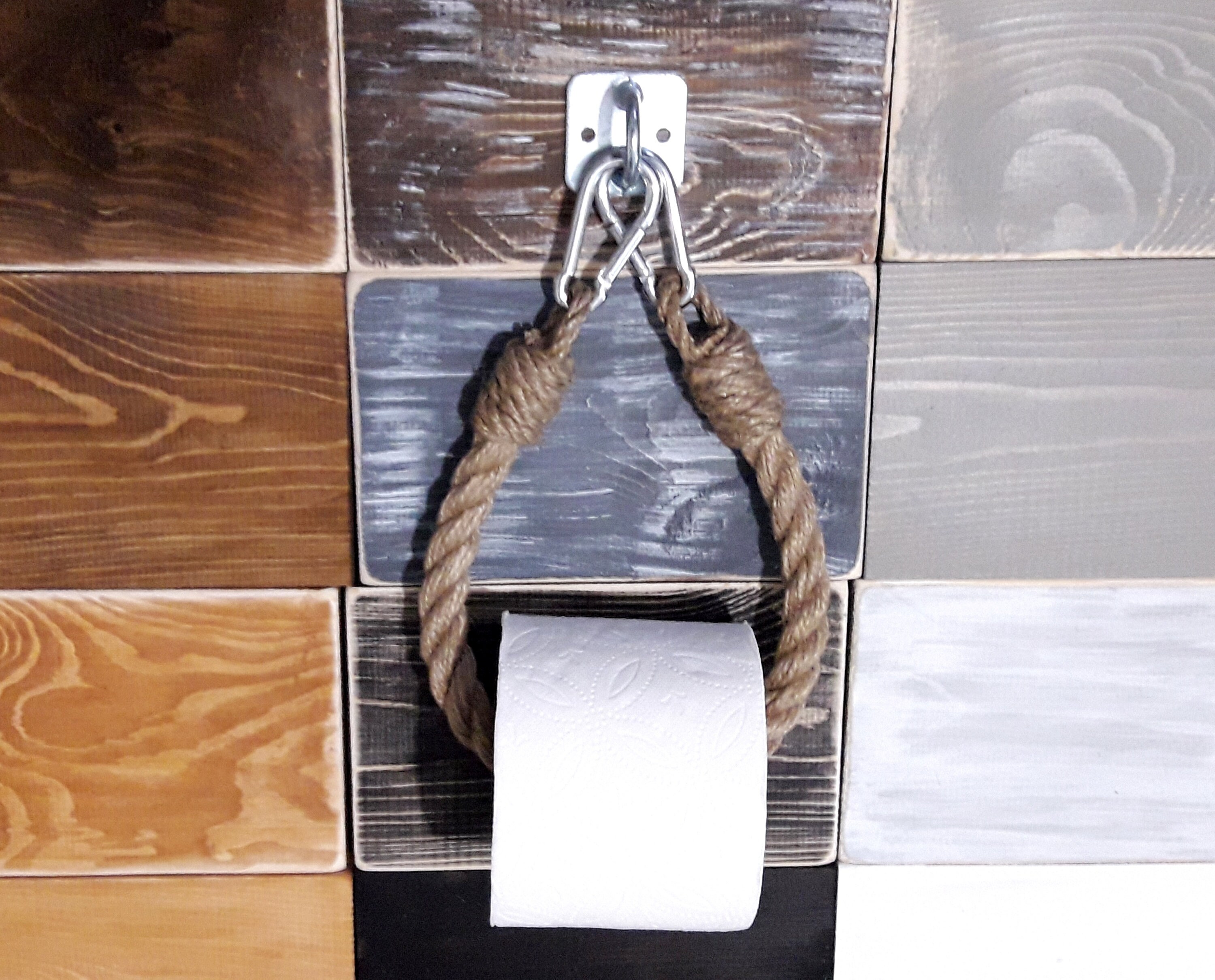 Rope Toilet Paper Holder .. Rustic Style .. Natural Design Etsy