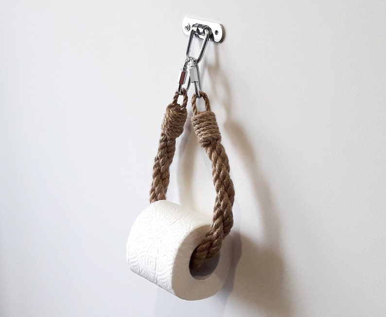 Jute Rope Toilet Paper Holder..Nautical Decor..Bathroom Etsy
