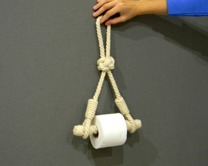 Toilet Paper Holder..Rope Toilet Roll Holder..Cotton Rope Etsy