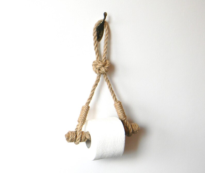 Toilet Paper Holder..Rope Toilet Roll Holder..Jute Rope Etsy