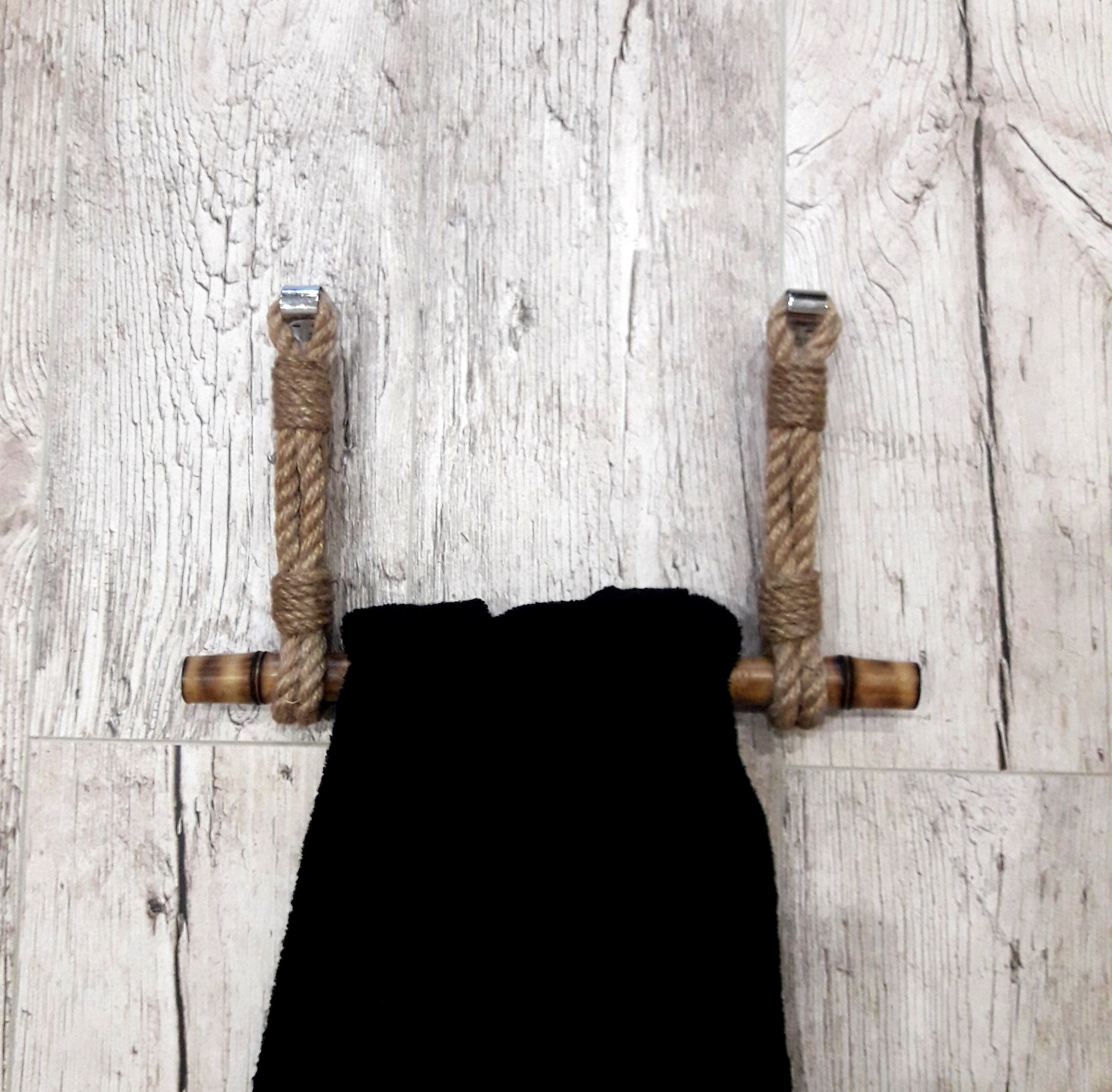 Holder Towels Bamboo..Eco Style ..Jute Rope Towel Holder.. Etsy