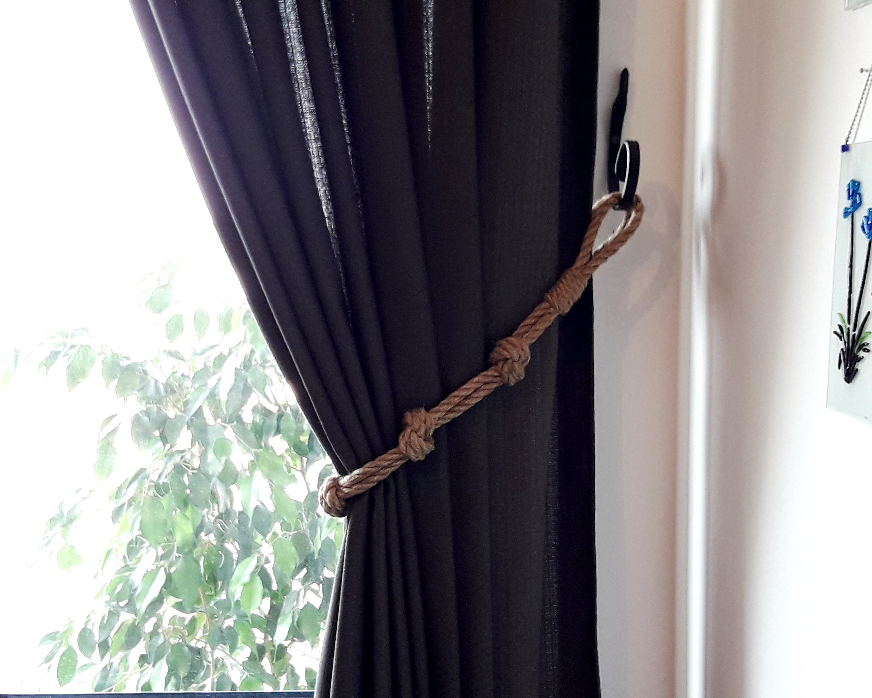 Jute Rope Curtain Tie backsNautisch Gordijn TieBacksShabby Etsy