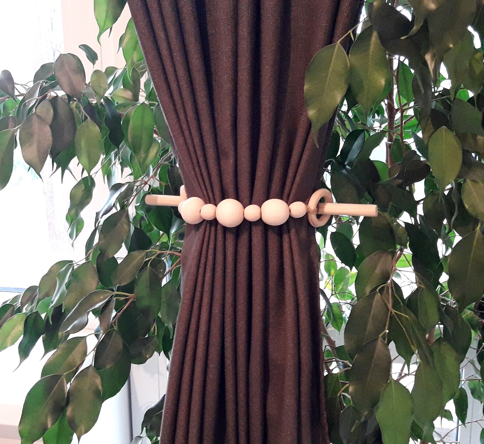 Curtain Tiebacks..decoration for Curtains..wooden Etsy
