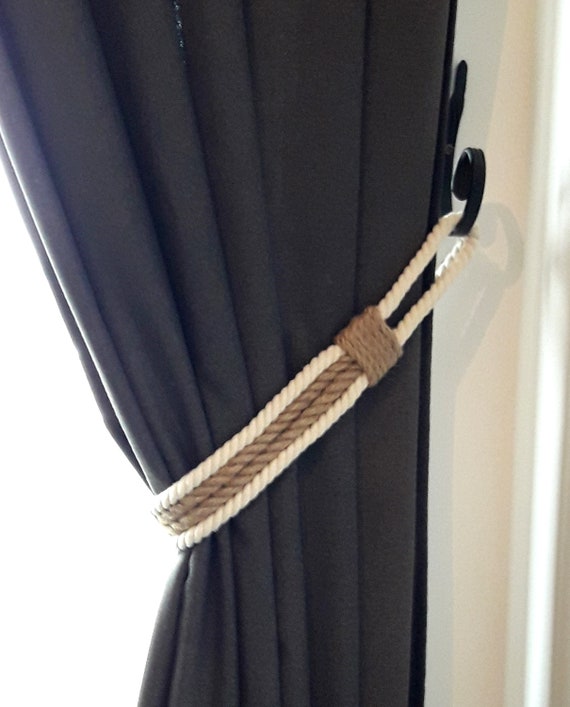 Curtain Tie Back Cotton And Jute Rope Home Decor Curtain Etsy