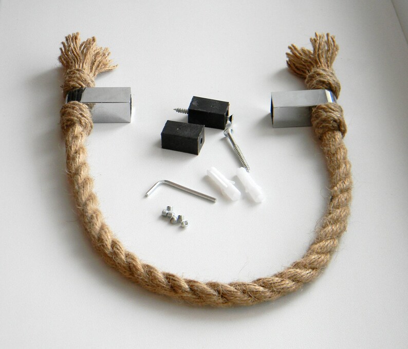 Towel Holder Jute Rope..Towel rack..Decor for Bathroom or Etsy