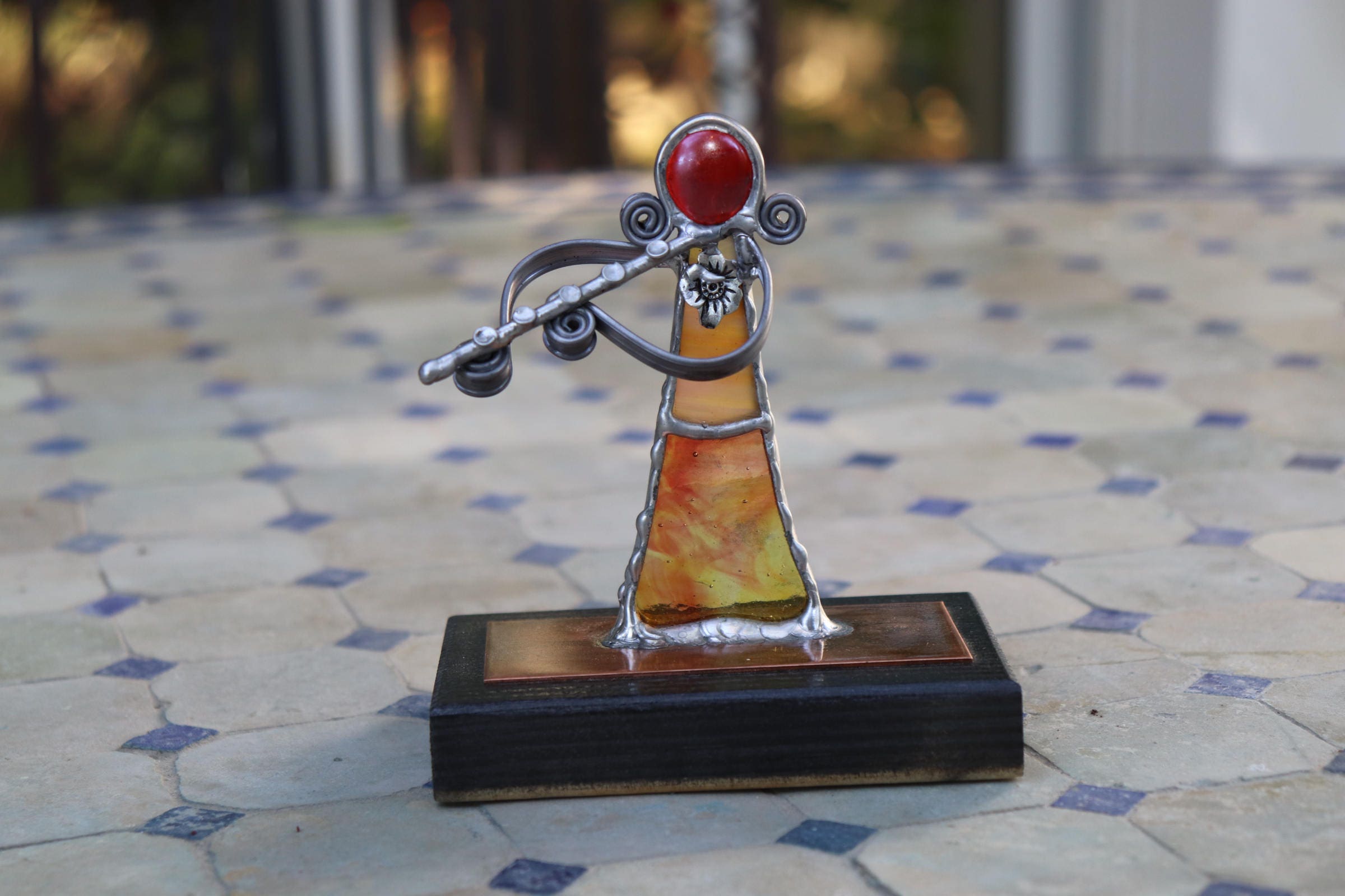 Handmade Glass Figurine Art The Musicians Etsy